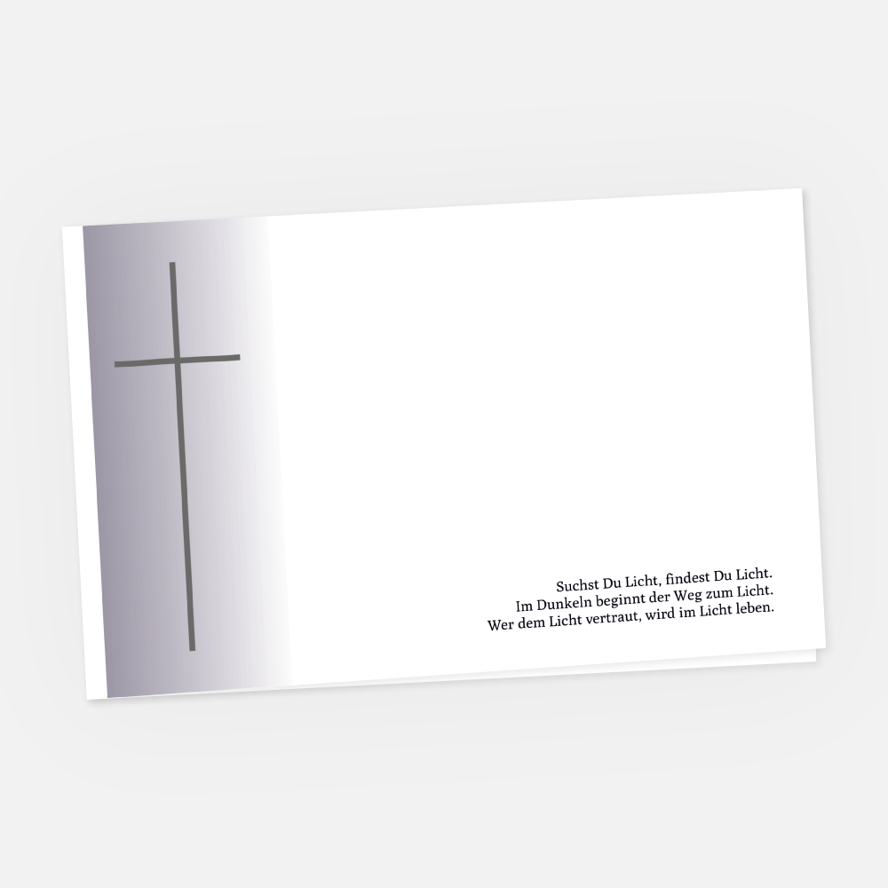 Danksagungskarte Kreuz