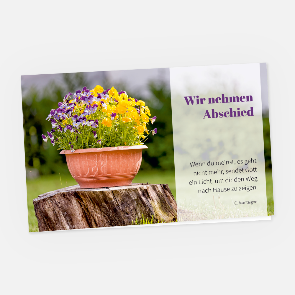 Danksagungskarte Stiefmütterchen