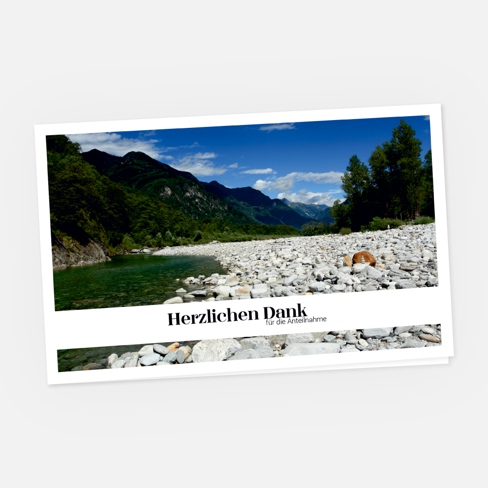 Danksagungskarte Tessin Maggiatal