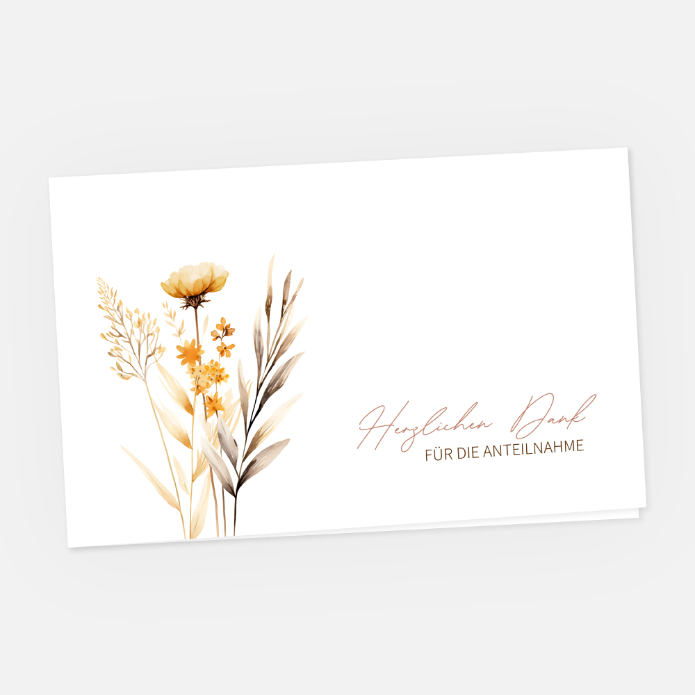 Danksagungskarte Trockenblumen