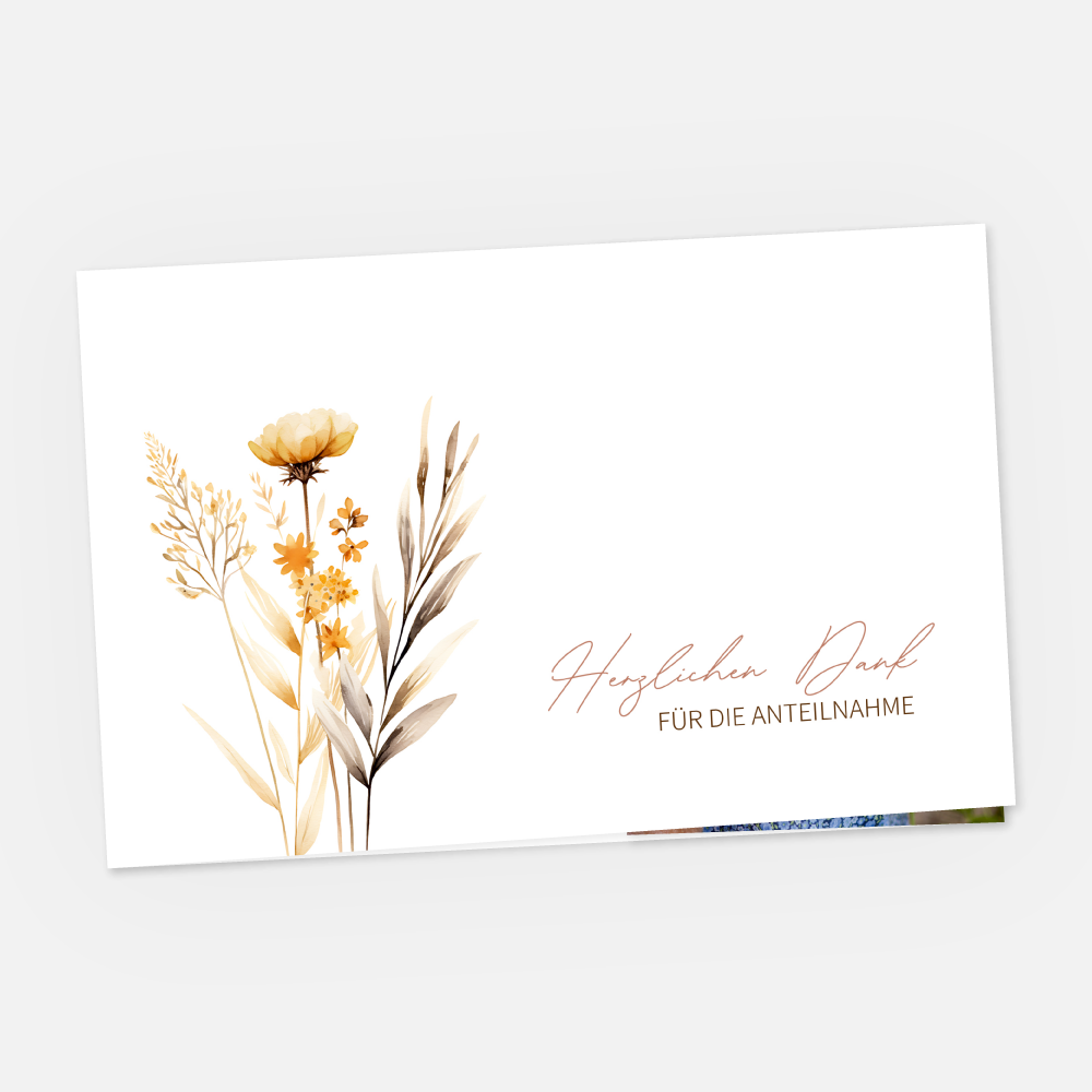 Danksagung quer, 175x115, 6-seitig