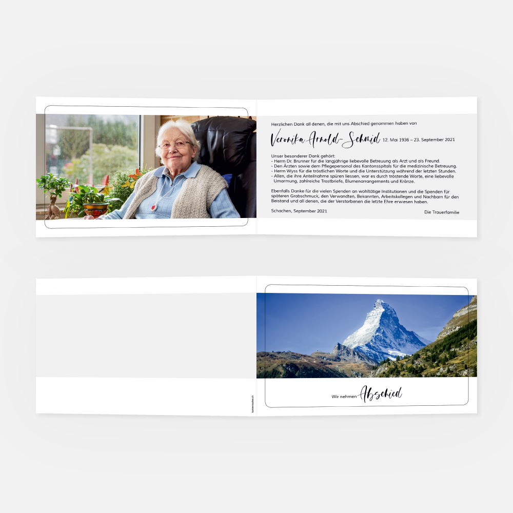 Danksagungskarte Wallis Matterhorn