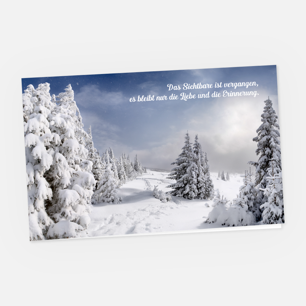 Danksagungskarte Winterlandschaft