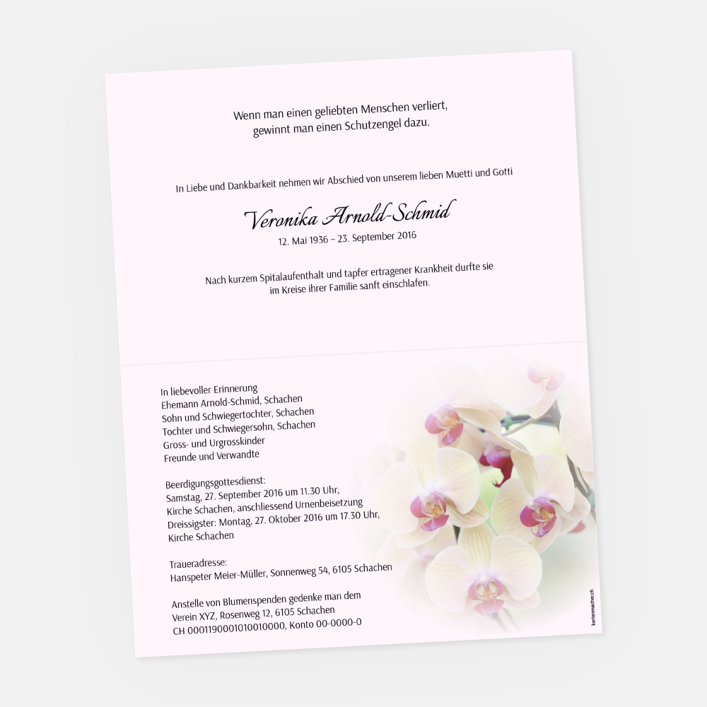 Leidzirkular Weisse Orchideen