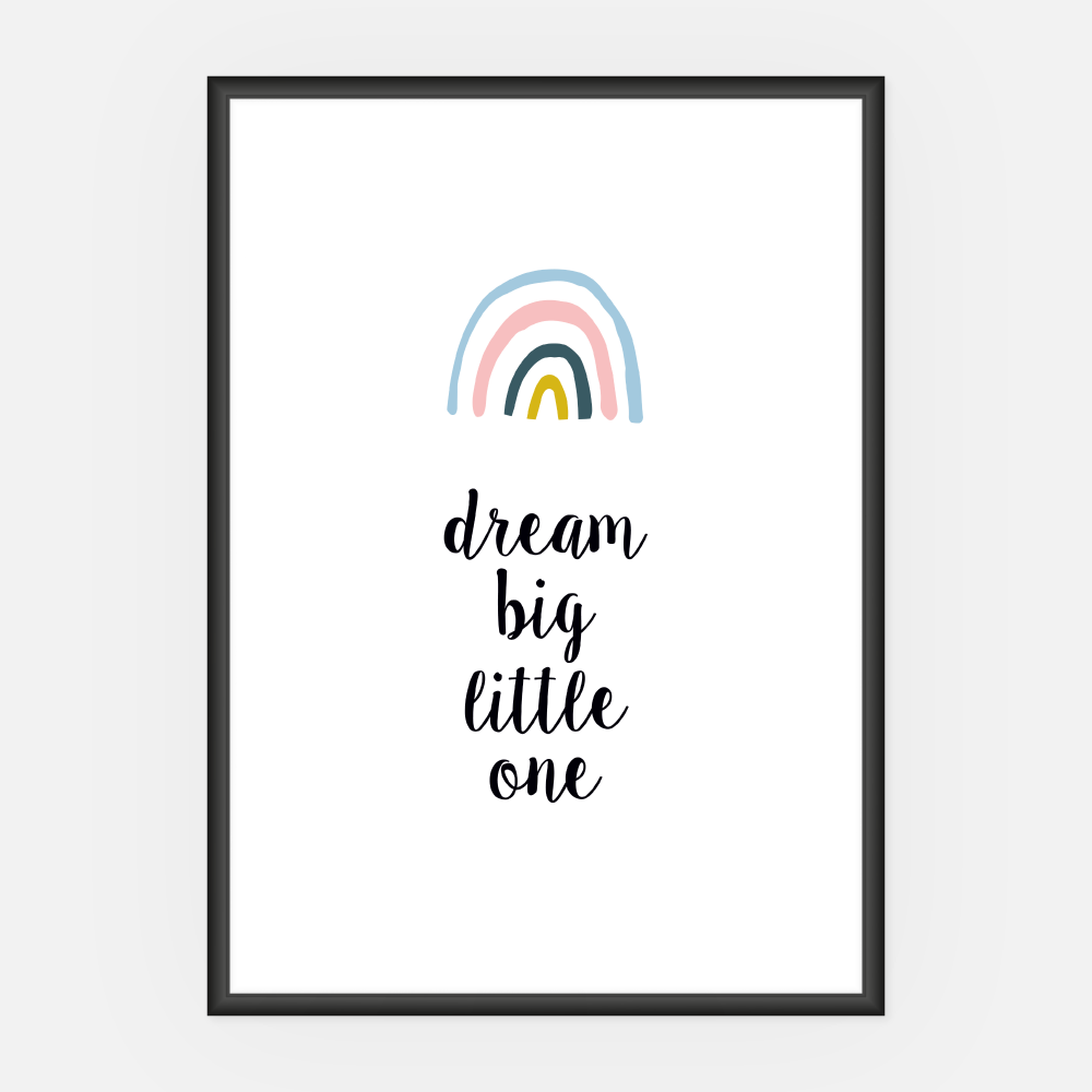 Wandbild Dream big A3