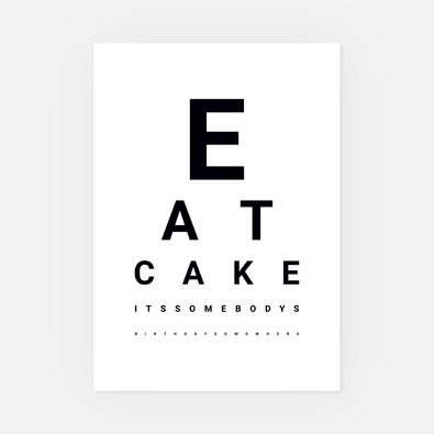 Wandbild Eat Cake