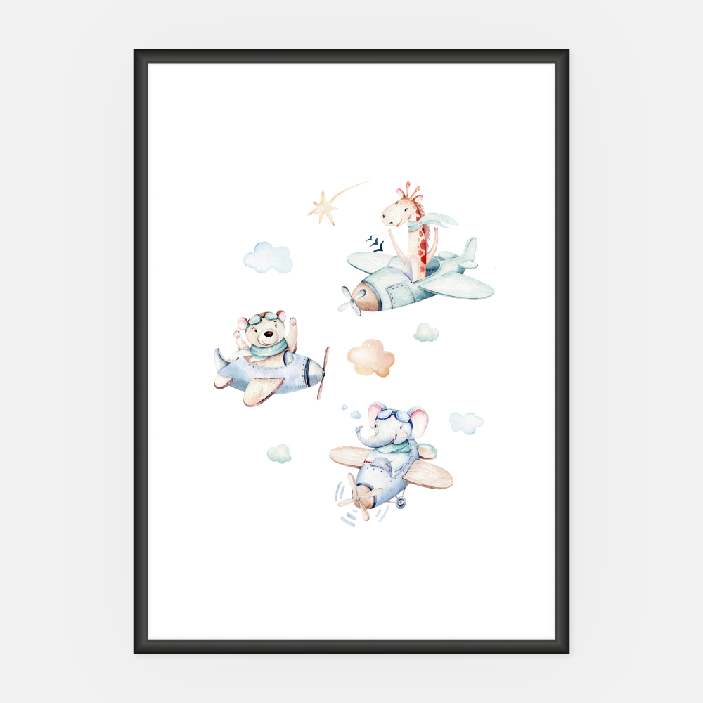 Wandbild Kinderzimmer Fliegen A3