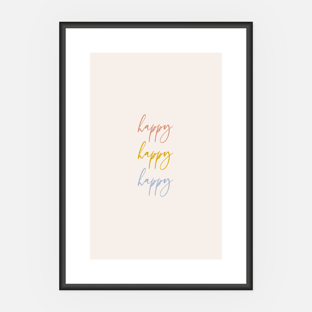 Wandbild Happy A3