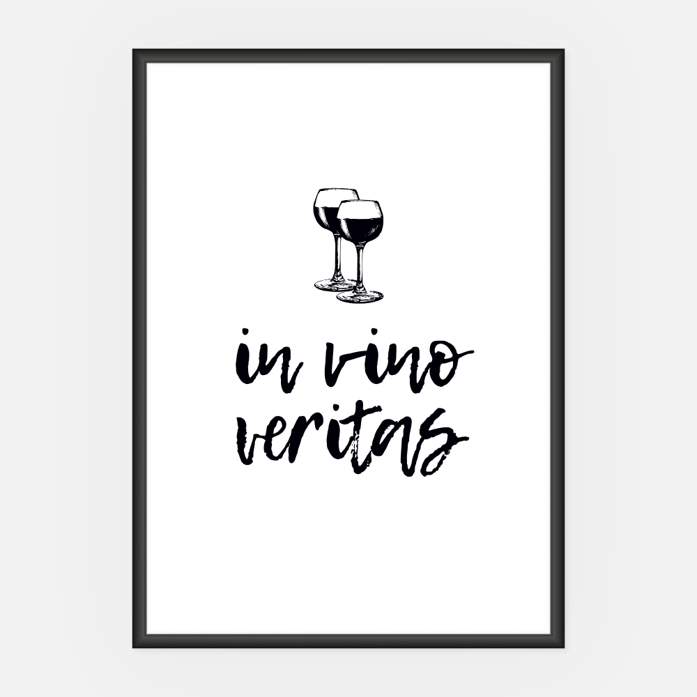 Wandbild in Vino veritas A3