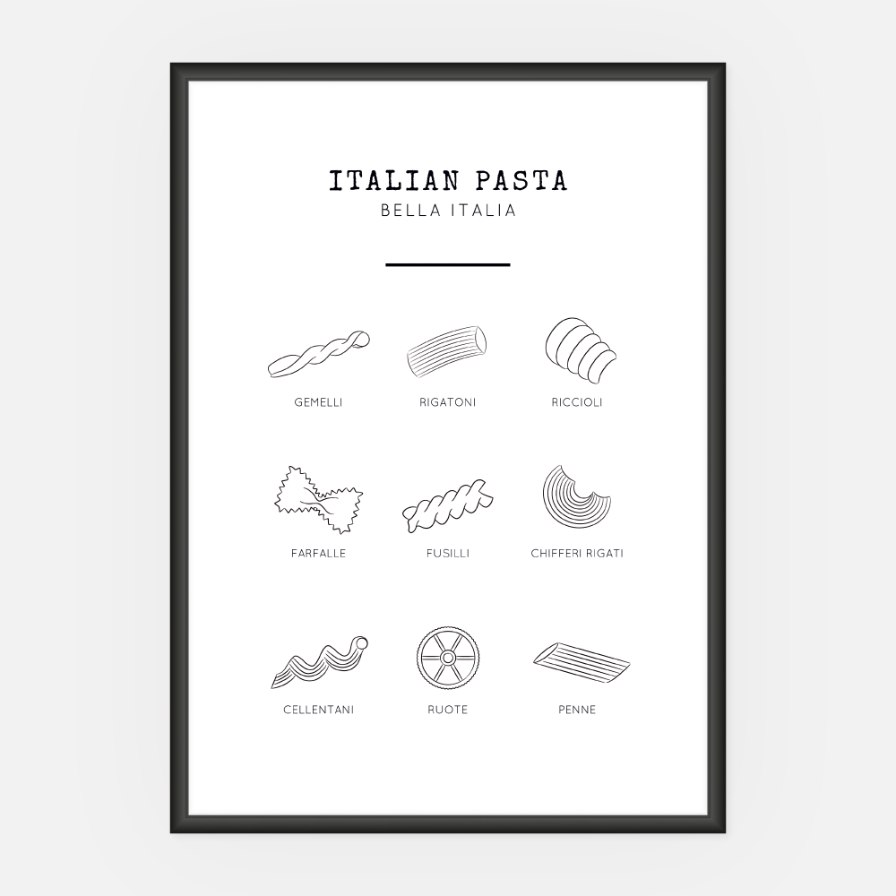 Wandbild Italian Pasta A3