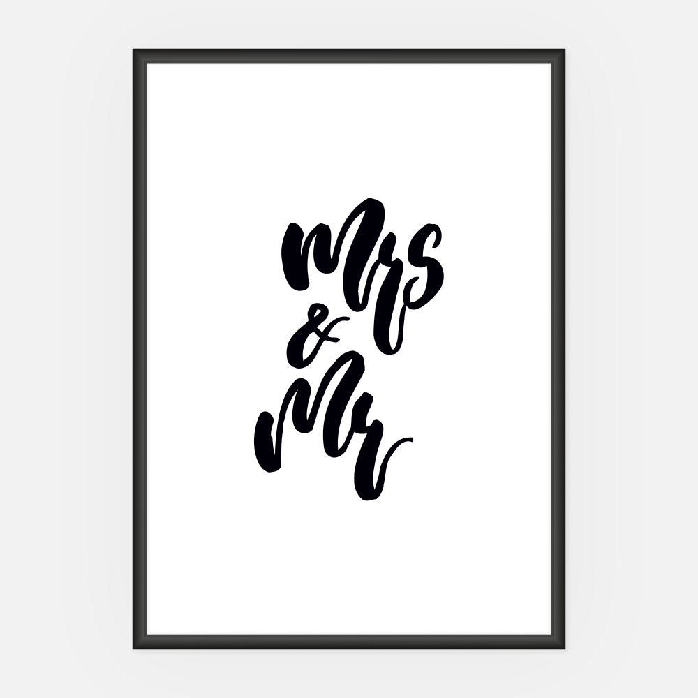 Wandbild Mrs. & Mr. A3