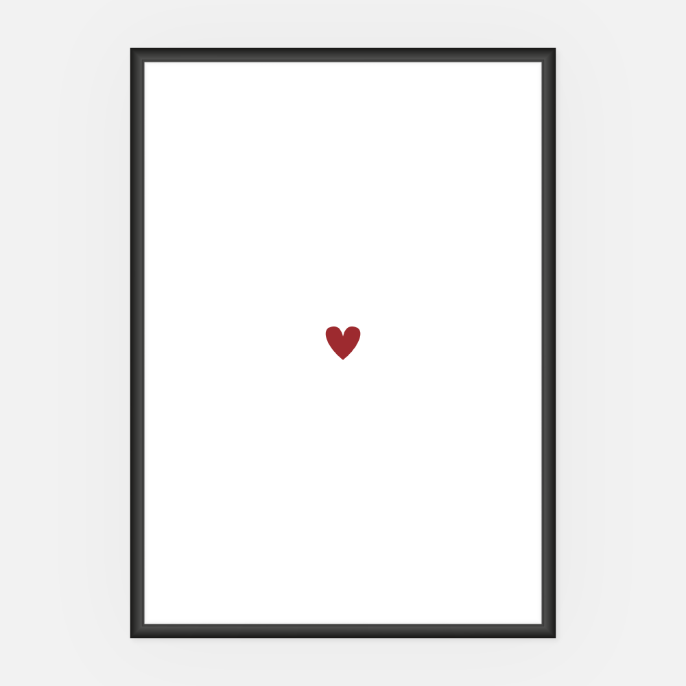 Wandbild Rotes Herz A3 