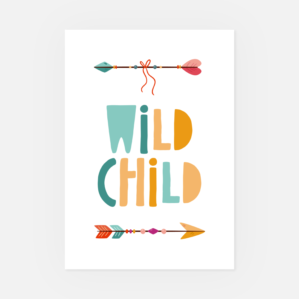 Wandbild Kinderzimmer Wild child