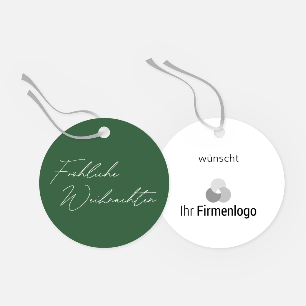 Geschenkanhänger Bändeli rund 45 mm