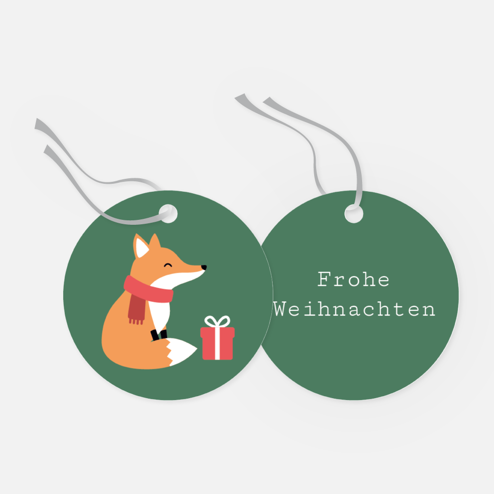Geschenkanhänger, rund Ø 45 mm, 2-seitig