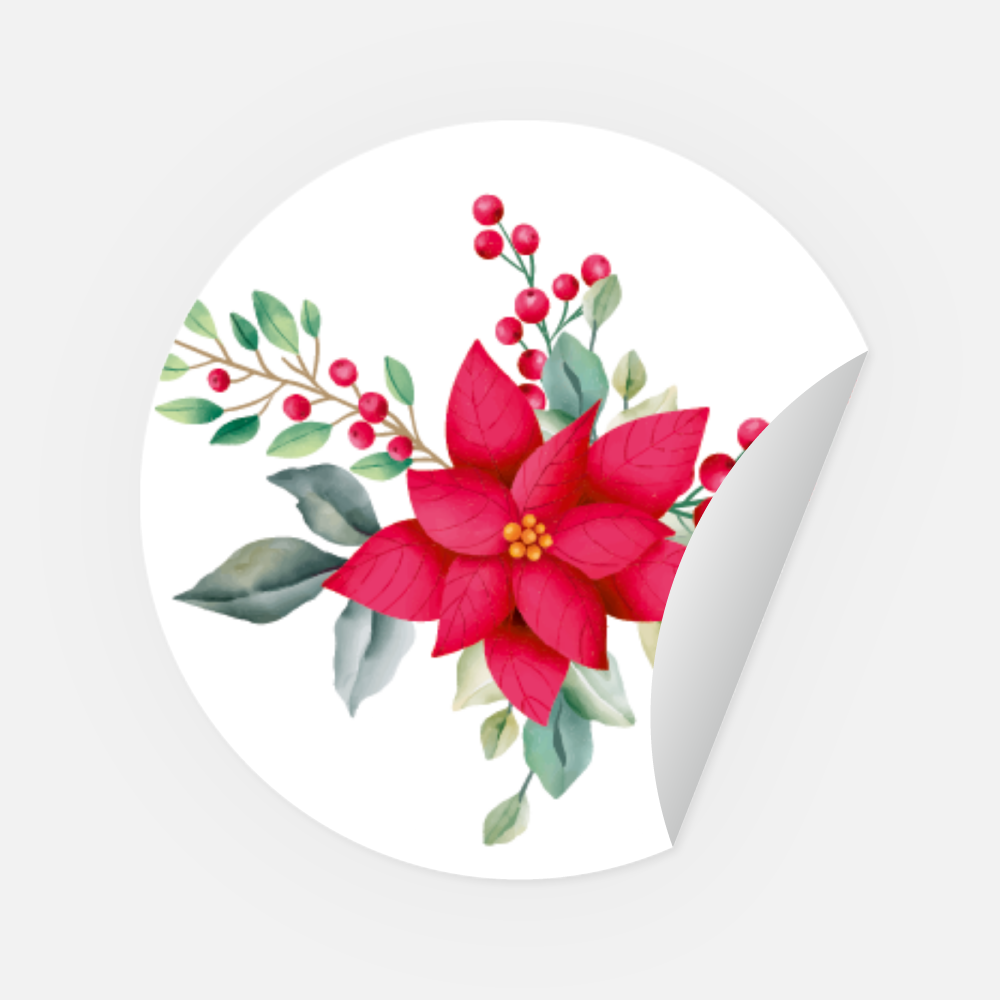 Sticker Blume rund 30