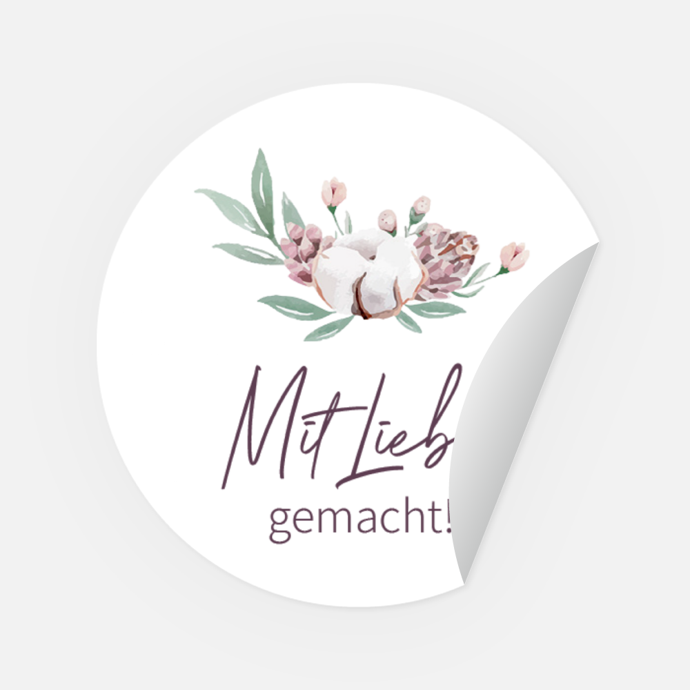 Sticker Blumenkranz rund 45