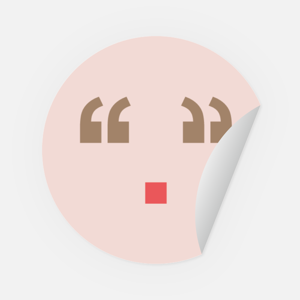 Sticker Glyphen-Rentier rund 45