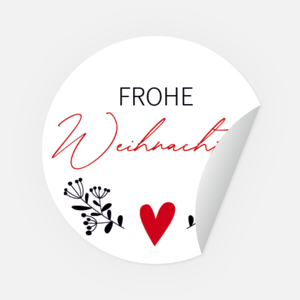 Sticker Herz rund 30