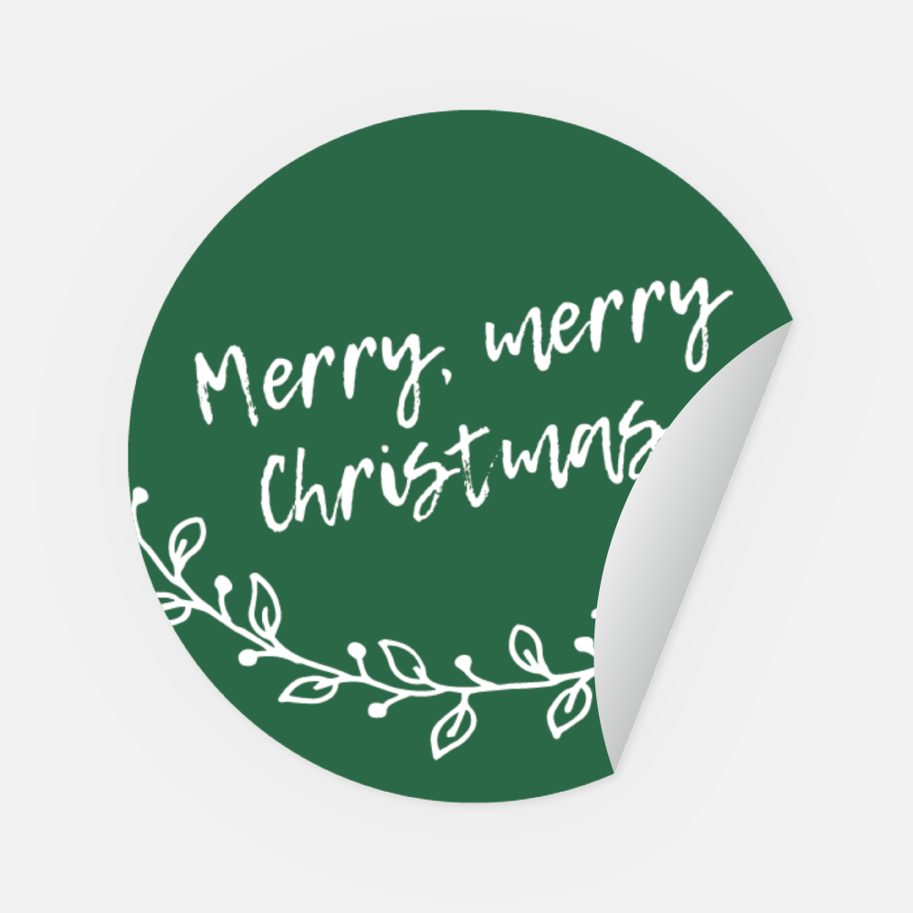 Sticker Merry-Merry rund 45