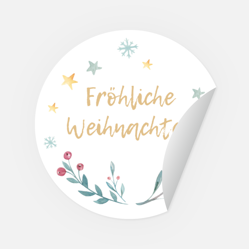 Sticker Tierweihnacht rund 45