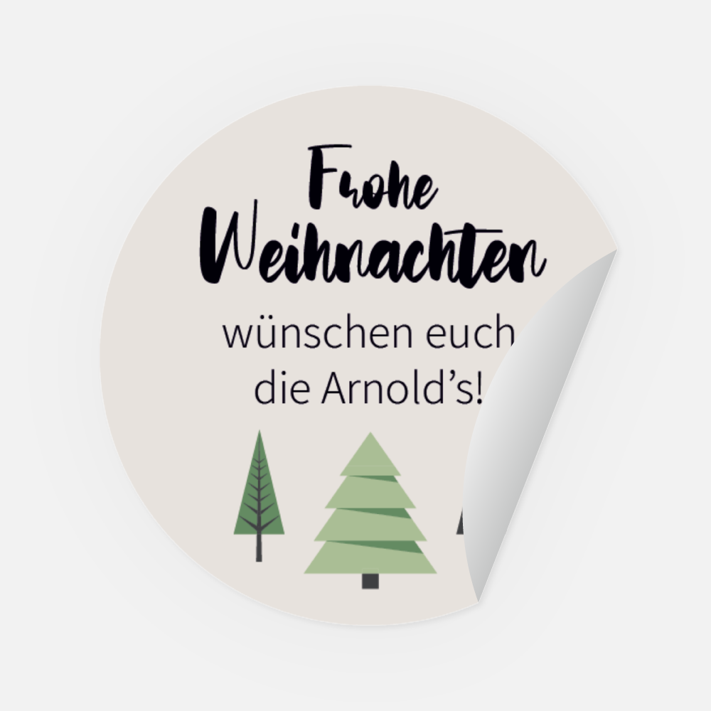 Sticker Wald rund 45