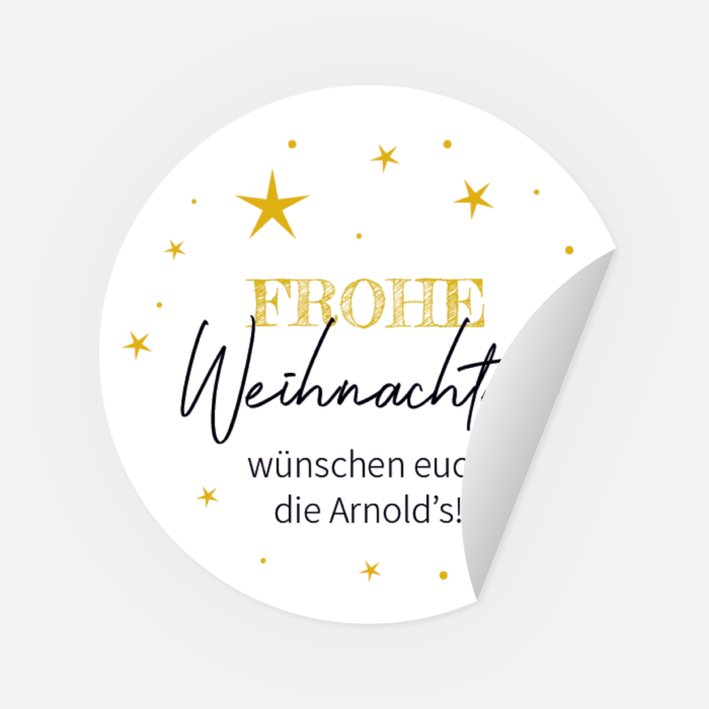 Sticker Weihnachtsgrüsse rund 45