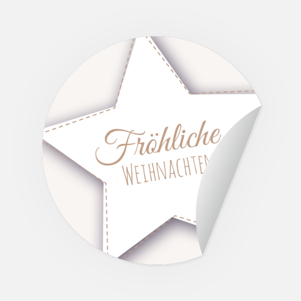 Sticker Weihnachtsstern rund 45