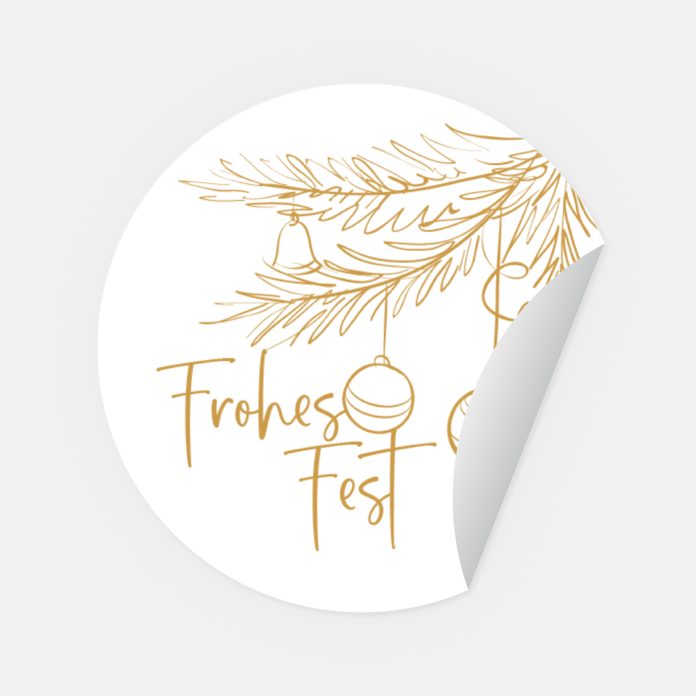 Sticker Winterzweig rund 45