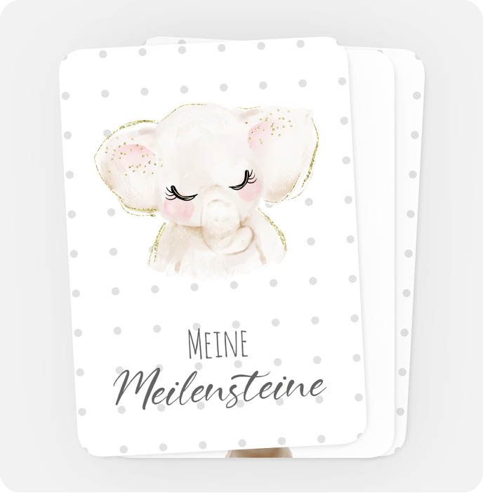 Meilensteinkarten - Tierfreunde